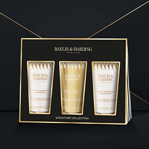 Baylis & Harding Gift Set for Women - Hand & Skincare - Sweet Mandarin & Grapefruit Indulgent - 3-Pack