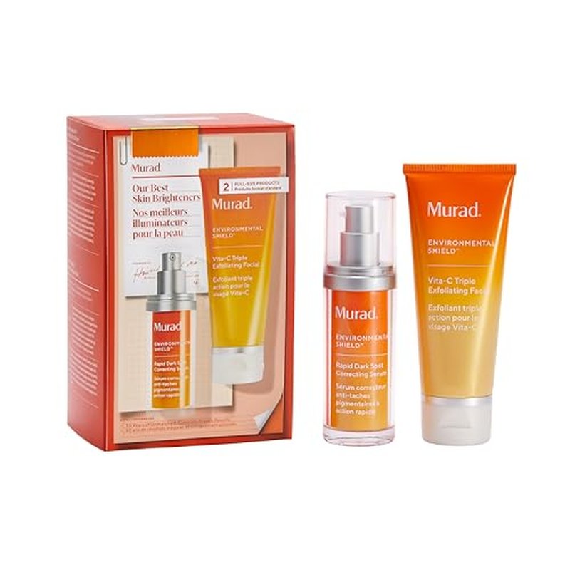 Murad Our Best Skin Brighteners 2-Piece Kit ($176 Value) ? Full Size Dark Spot Correcting Serum & Vita-C Exfoliating Cleanser ? Brightens, Smooths & Evens Tone