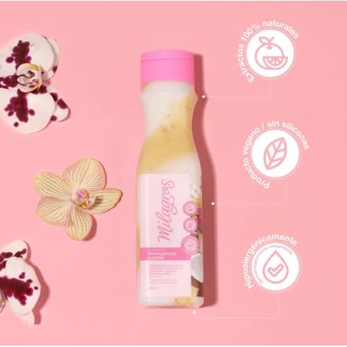Milagros Emergencia Capilar Tratamiento Original Colombian Hair Care Products for Natural Growth, Strengthening, and Repair, 100% Natural, Pink