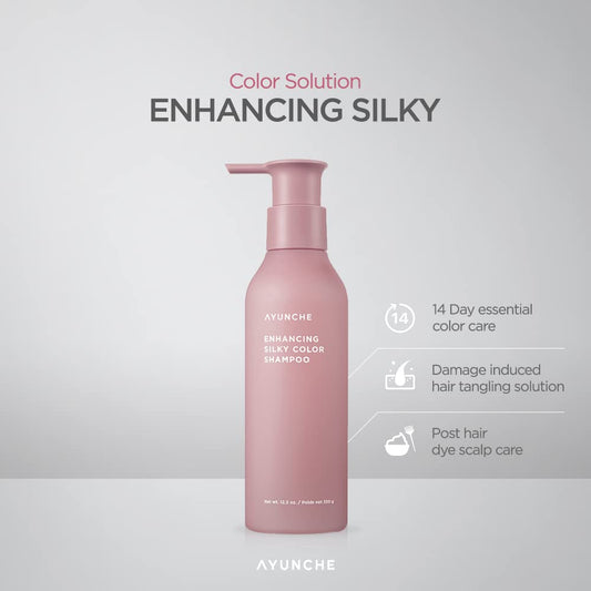 AYUNCHE Enhancing Silky Color Shampoo, 11 fl. oz. [For Dyed] | No more Tangled and Split Ends | Intensive Care for Damaged Hair | Korean Salon Brand