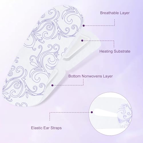XPCARE 24 Pack Steam Eye Masks for Dry Eyes, Self Heated Steam Warm Eye Mask, Disposable Heated Eye Mask for Dark Circles, Puffy Eyes, Relief Stress Eye Fatigue£¨Lavender£©