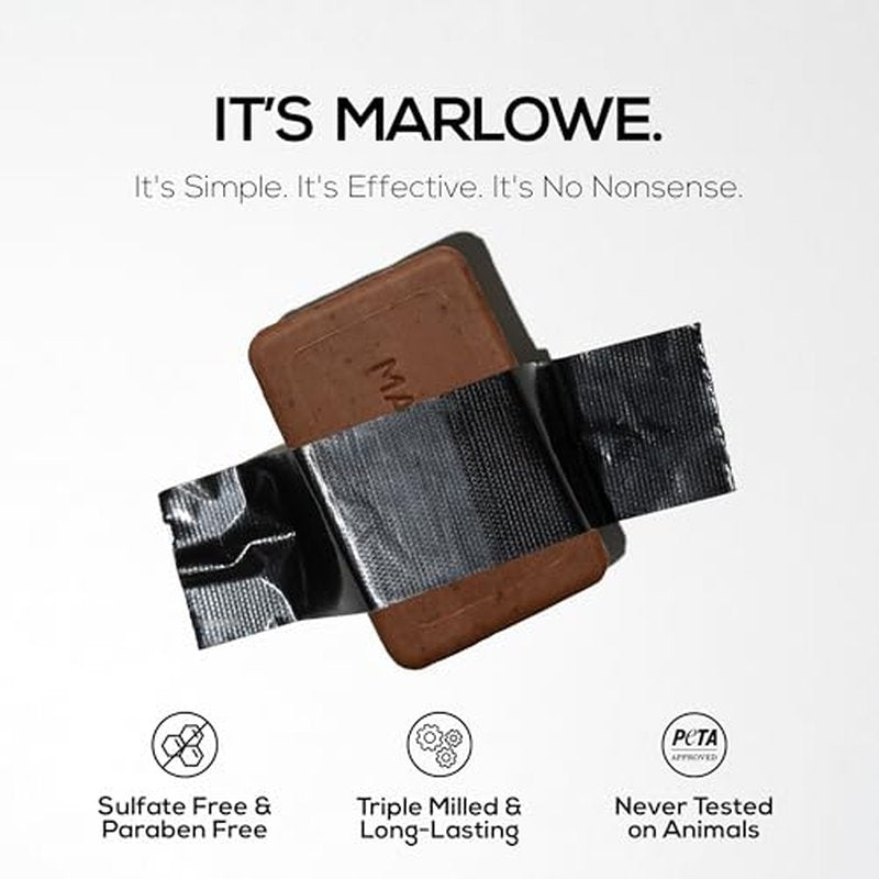 MARLOWE. No. 109 Coffee Bar Soap 7 oz (12 Bars) ? Exfoliating Body Scrub for Men with Natural Extracts, Caffeine, Coffee Bean & Cocoa Butter ? Energizing Fresh Brewed Scent