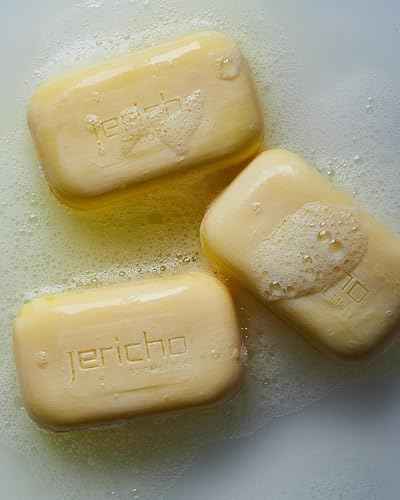 Jericho Dead Sea Sulfur Soap with Olive Oil – Helps with Acne, Psoriasis, Eczema & Blackheads – For Oily to Normal Skin – Vegan Face & Body Bar for Men & Women, 4.4 Oz / 125 g (Pack of 6)