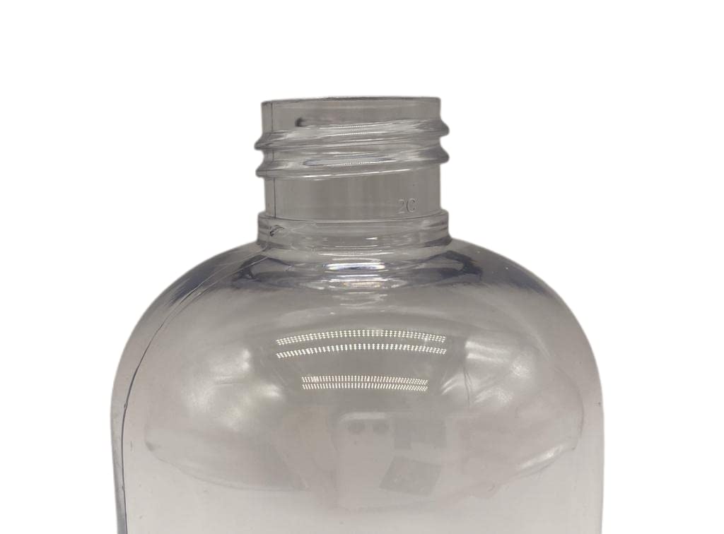 Natural Farms 12 Pack – 8 oz - Clear Boston Plastic Bottles – Black Flip Top Disc cap - for Essential Oils, Perfumes