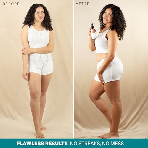 Self Tanner Tanning Mousse Kit - USA Made with Natural & Organic Ingredients, Tan Kit with Kabuki Brush & Mitt, Tanning Foam for Fake Tan, Non Toxic Sunless Tanner, Self Tanners Best Sellers