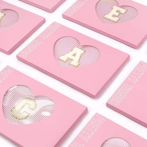 2 PCS Initial Makeup Bags for Women: Cosmetic Bag for Travel Toiletry - Birthday Gifts for 11 12 13 14 15 16 17 18 Years Old Girl Graduation Teacher Gift- Teen Girl Gifts Trendy Stuff - Pink A