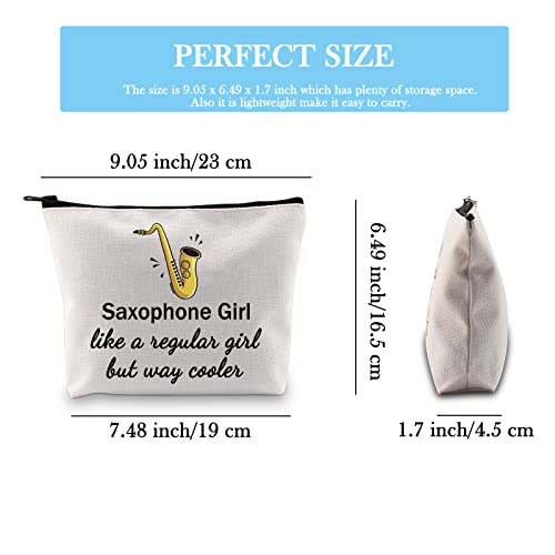 GJTIM Saxophonist Gift Saxophone Player Gift Travel Makeup Bag for Saxophone Lovers (Saxophone Bag)