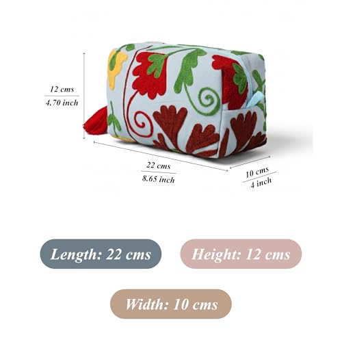 Huar Travel Makeup Bag- Large Capacity Cosmetic Bags for Women - Water Resistance Lining Portable Pouch & Open Toiletry Bag - Perfect Girls Makeup Organizer for Travel Essentials (Sky Blue)