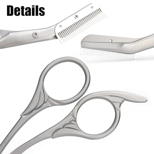 Eyebrow Trimming Scissors with Comb, Gifts For Men Women Stocking Stuffers