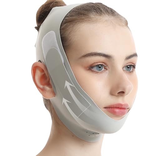 V Line Lifting Mask, V Shaped Face Mask, V Shaped Contouring Face Mask, Face Lifting Strap, Face Toning Belts, Jaw Exerciser, Washable and Reusable
