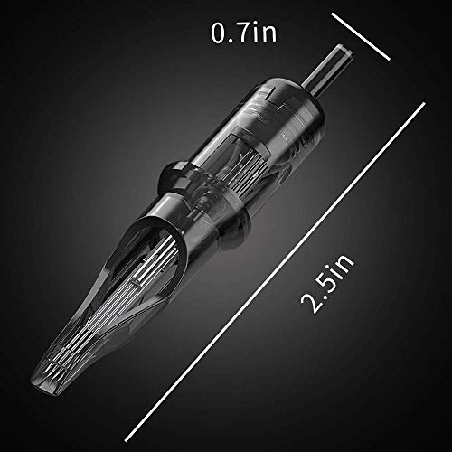 Tattoo Cartridge Needles - 80Pcs Disposable Mixed Sterilized Tattoo Needles Single Stack Magnum 1205M1 1207M1 1209M1 1211M1 Size for Tattoo Machine Tattoo Kit Tattoo Supplies