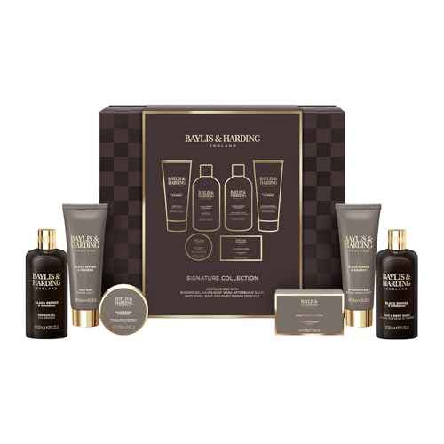 Baylis & Harding Gift Set for Men - Luxury Shower & Prep Pack - Black Pepper & Ginseng