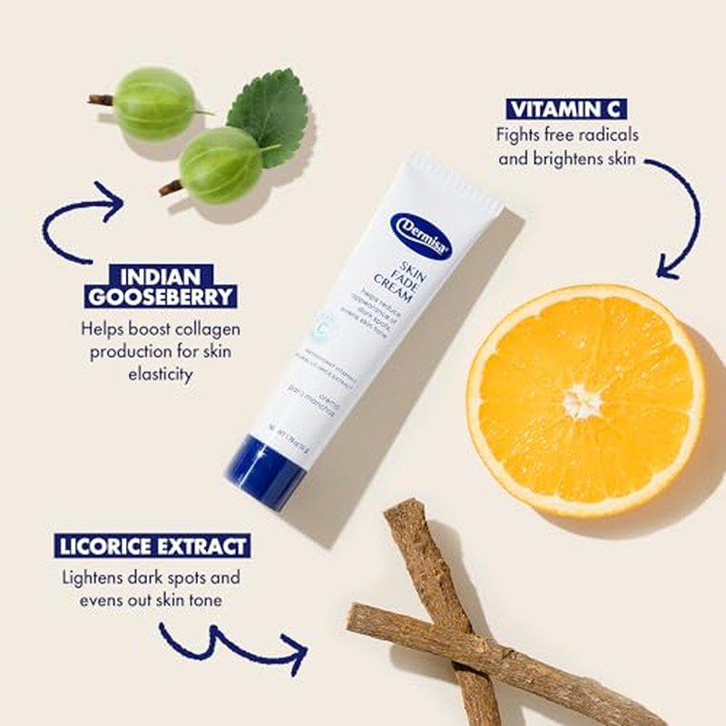 Dermisa Skin Fade Cream with Vitamin C | Helps Reduce Dark Spots and Age Spots | All Skin Types | 1.78 OZ | Pack of 1