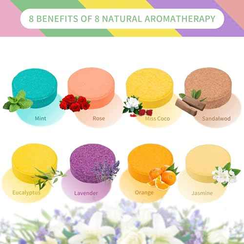 Shower Steamers Aromatherapy Gifts Set Pack of 8 Shower Bath Bombs Tablets with Essential Oils for Home SPA, Self Care Relaxation Birthday Christmas Gift for Women and Men Who Have Everything¡¦