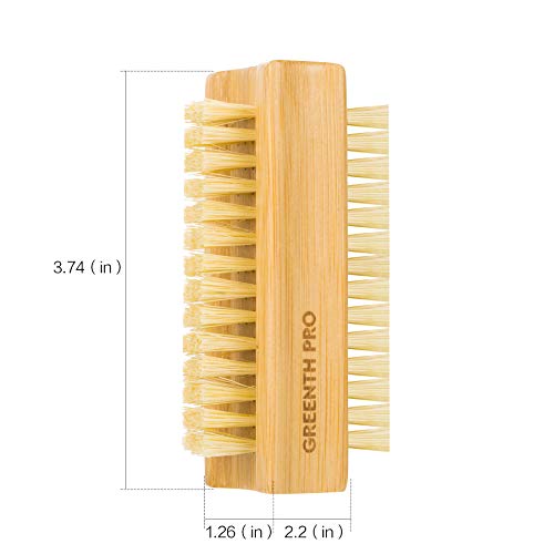 Bamboo Nail Brush£¬2PCS Two-side Firm Nature Wooden Sisal Scrub Brush for Toes and Nails,Cleaning Nail Brush