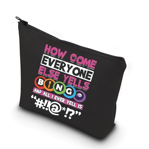 WCGXKO Funny Player Gift Lucky Bag Game Lover Zipper Pouch Makeup Bag (HOW COME)