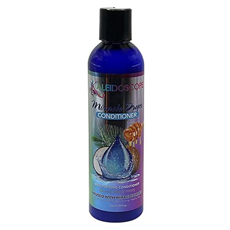 Kaleidoscope - Miracle Drops Collection ? Coconut Milk, Honey & Aloe Vera, Rice Water Moisturizing Blend ? Shampoo, Conditioner, Leave-In Conditioner, 3 Minute Mask, Styling Gel, Styling Foam ? Hair Care Bundle 6 Pcs Set