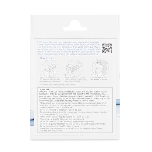 ZEISS Warm Eye Masks, 6 Count for Dry Eye Relief