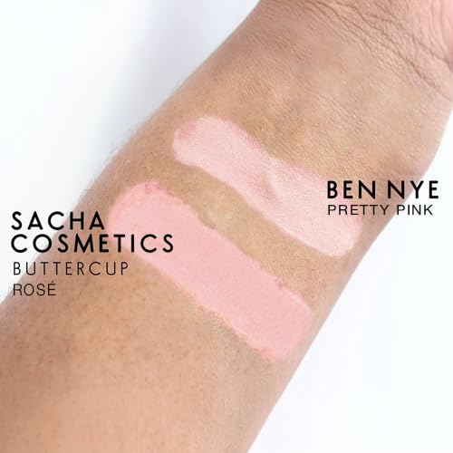 Sacha BUTTERCUP Ros? Setting Powder. No Ashy Flashback. Blurs Fine Lines and Pores. Loose, Translucent Face Powder to Set Makeup Foundation or Concealer. For All Skin Tones, 1.75 oz.