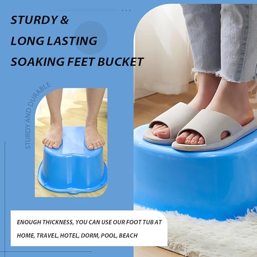 JOYMAY Foot Soaking Bath Basin, Soaking Tub, Large Basin, Feet Pedicure|Foot Massager, Ideal for Relaxation & Stress Relief - Perfect for Home & Spa Use (Blue)