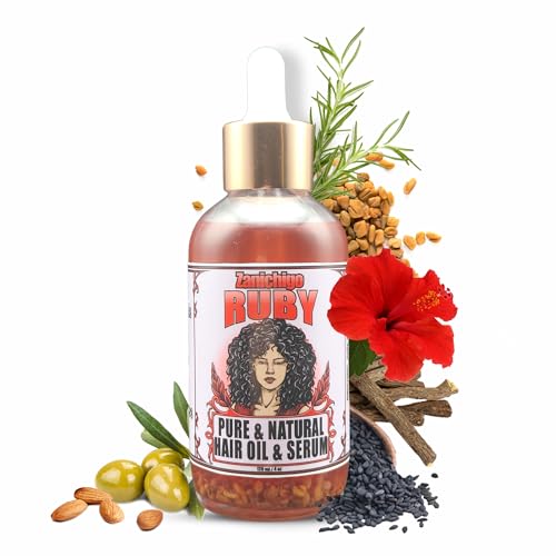 Ruby Hair Oil ? Fenugreek Strengthening Serum for Dry, Damaged, Frizzy & Coarse Hair | Anti-Hair Fall | Anti-Hair Loss Hair Growth Oil Treatment | All-Natural | 4 Ounce