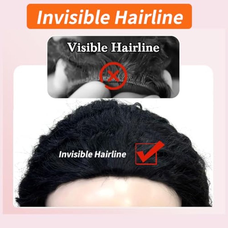 XSY Curly Half Wig Human Hair 180% Density 3 In 1 Deep Wave Half Wig for Black Women Wear Go Glueless Half Curly Wig 22 Inch Headband Wig Beginner Friendly