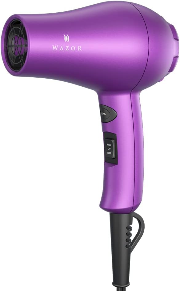 Lightweight Kids Hair Dryer - 1000W Ionic Compact Blow Dryer for Travel & RV | Perfect for Young Hair