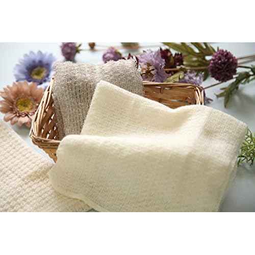 Exfoliating Washcloth [Made in Japan] Shower Back Scrubber, Natural Loofah