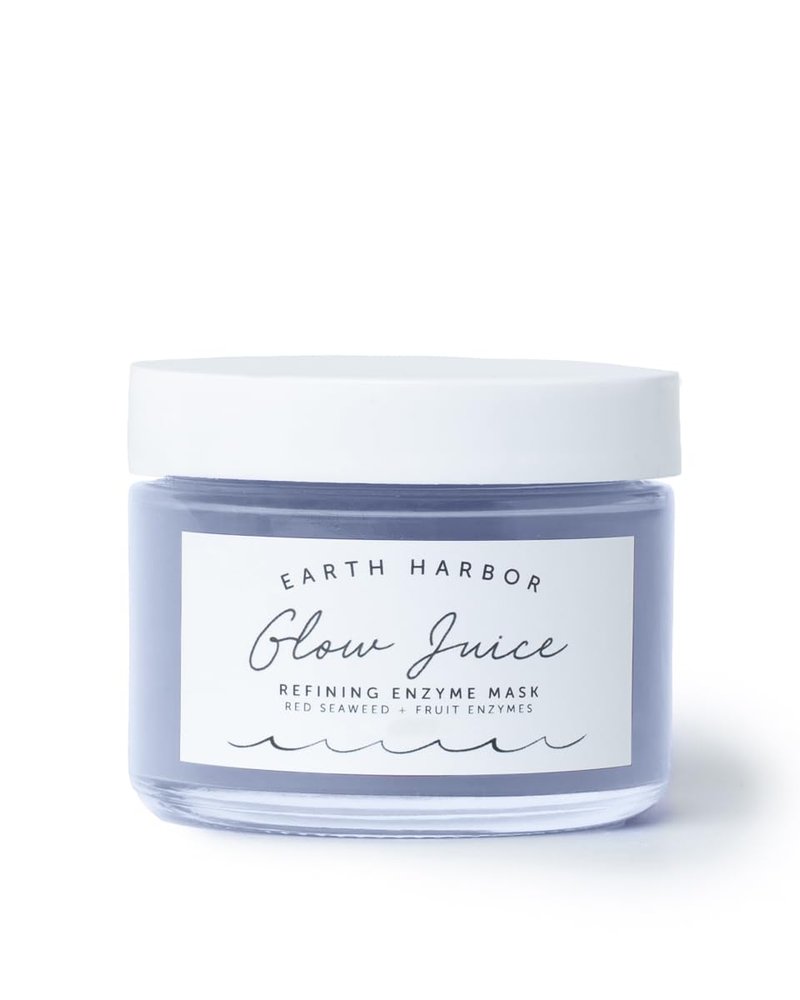 GLOW JUICE AHA/BHA Resurfacing Gel Mask, Refining Enzyme Spot Treatment Packed with Red Seaweed & Fruit Acids, Exfoliates Dull Oily Skin, Soothes Acne & Pores, 94% Organic, Vegan, Cruelty-Free,1.25 oz