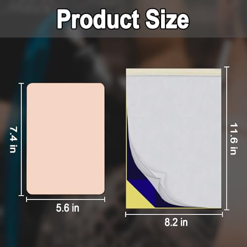 15PCS Tattoo Practice Skins with Transfer Paper, Includes 5PCS Practice Skin and 10PCS Transfer Paper for Beginners and Artists Tattoo Supplies