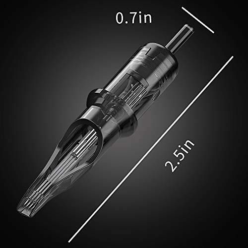 Tattoo Cartridge Needles - 20Pcs Assorted Standard Sterilized Tattoo Needle Cartridges Round Shader 5RS Size for Tattoo Machine Tattoo Kits Tattoo Supplies