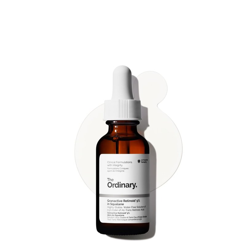 The Ordinary Granactive Retinoid 5% in Squalane, Advanced Anti-Aging Retinoid with Hydration Support for Dry and Mature Skin, 1 Fl Oz