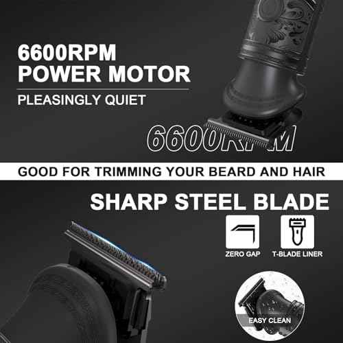 Professional 3-in-1 Beard Trimmer & Hair Clipper Kit for Men - Electric Shaver for Head, Face, Body, Nose & Ear Hair Grooming- Rechargeable Cordless, LCD Display - Perfect Men's Gift