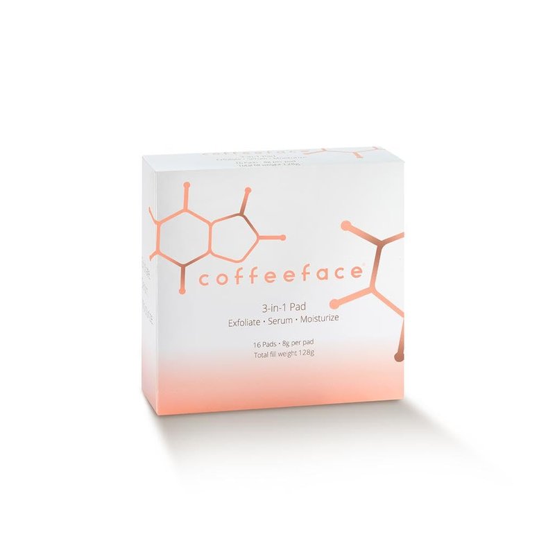 Coffeeface Anti-Aging Moisture Pads - 3-in-1 Exfoliating & Hydrating Skin Treatment | Hypoallergenic | 16 Count
