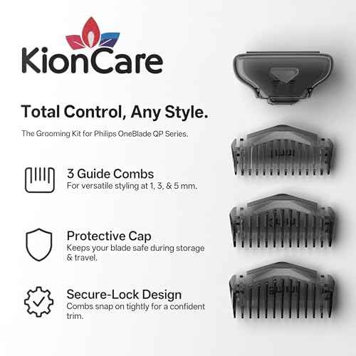 Guards Kit,1/3/5mm Guide Combs and Protective cap Fit for Philips Norelco OneBlade Handles