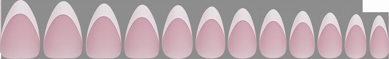 Allkem Soft Gel Nail Tips - Extra Short French Stiletto Nail Extensions Kit - 12 Sizes Long Full Cover Nails - Neutrals - Chic (360 Pieces)
