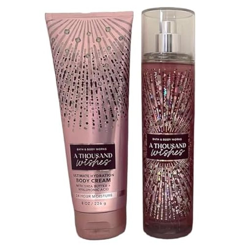 Bath & Body Works - Signature Collection - A Thousand Wishes- Gift Set- Fine Fragrance Mist & Ultra Shea Body Cream by Bath & Body Works