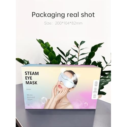 Eye Steamer for Dry Eye, Steam Therapy Mask 2 Levels, Adjustable Steam Eye Massager with Heat, Smart Hot & Cold Nano Mist Eye Moisturizing, Gifts for Women Men Mom Dad