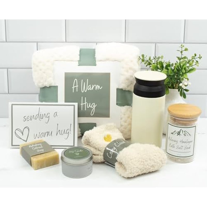 A Warm Hug Gift Box for Women - Cozy, Relaxing Self Care, Get Well, Sympathy, Thinking of You - Thoughtfully Curated Box for Her