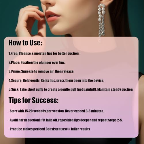 Silicone Lip Plumper for Women,Reusable Instant Lip Enhancer Tool, Rapid Volume & Sexy Natural Plump for Pre-Makeup, Parties & Date Nights, Kissable Lip Care Accessory with Pain-Free Suction