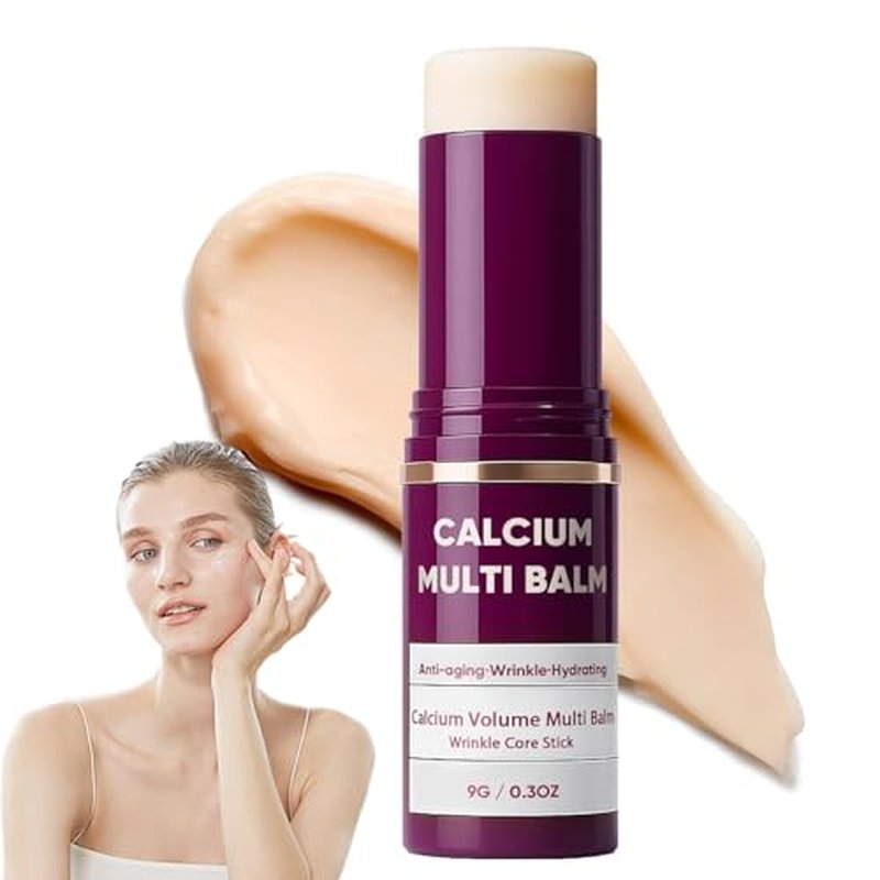 Calcium Multi Balm Stick, Calcium Volume Multi Balm, Korean Collagen Hydrating & Moisturizing Stick, Anti-Aging, Firming Skin, Reduce Fine Lines, Suitable for Face, Eyes, Neck (1)