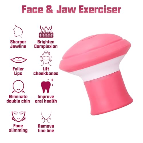 3PCS Face & Jaw Exerciser, Face Yoga Jawline Exerciser, Jaw Exerciser for Men and Women, Double Chin Breathing Jaw Trainer, Face Lift Double Chin Reducer