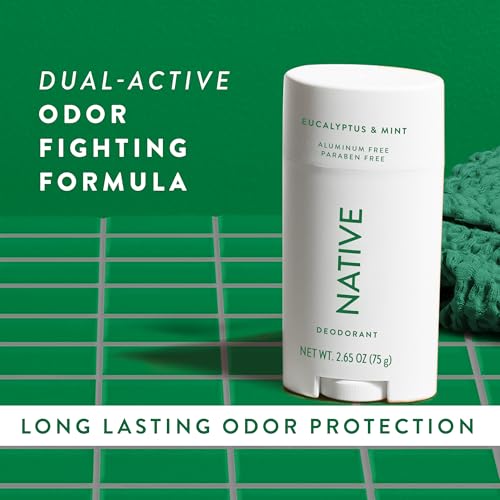 Native Deodorant | Natural Deodorant for Men, Aluminum Free with Baking Soda, Coconut Oil and Shea Butter | Eucalyptus & Mint