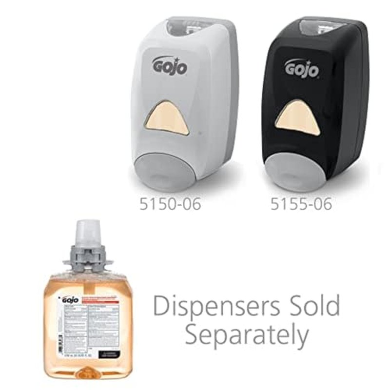 GOJO Luxury Foam Antibacterial Handwash, Fresh Fruit Fragrance, 1250 mL Foam Hand Soap Refill FMX-12 Push-Style Dispenser (Pack of 4) ? 5162-04