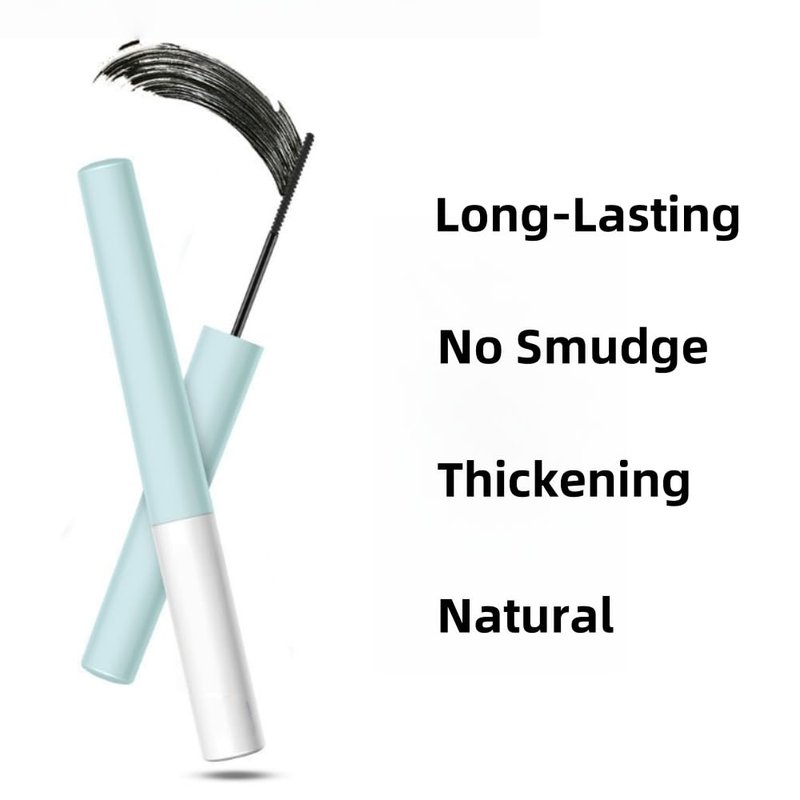Waterproof Mascara with Fine Brush, Black Mascara for Short/Sparse Eyelash, Long-lasting, Natural, Lengthening and Thickening