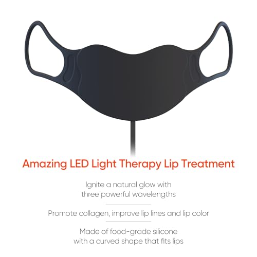 Red Light Therapy Lip Plumper Device, Lip Plumping Enhancer, LED Light Therapy Device for Lips, Lip Plumper Tool, Anti-Aging Lip Plumper for Fine Lines, Enhance Lip Tone