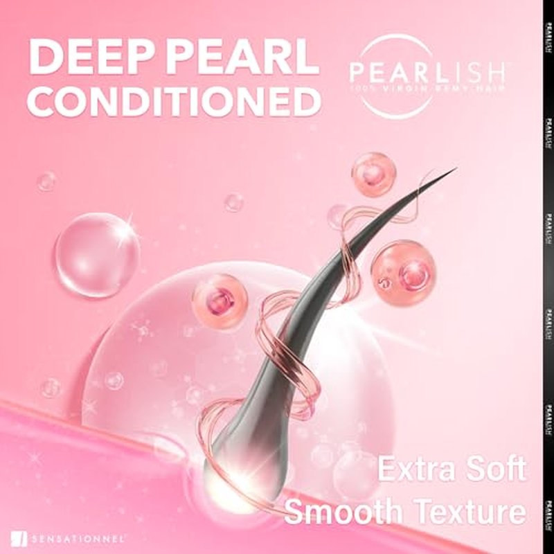 Sensationnel Pearlish bundle human hair - euro body deep pearl conditioned 15a soft remy beauty supply sew in or glue on bundles (20 Inch, NATURAL/BLACK)