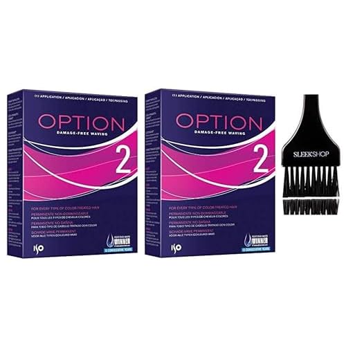 herr Option 2 Perm, Damage-Free Waving Lotion for Color-Treated Hair, Curly, with Natural lSOamine, Pack of 1
