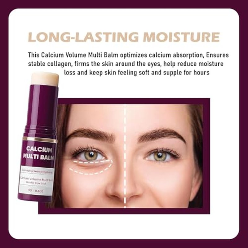 Dr. Cemenrete Vitaliq Calcium Multi Balm, Lovera Calcium Volume Multi Balm, Wrinkle Core Stick, Korean Collagen Moisturing Stick, Anti-aging, Hydrating, Firming Skin, Suitable for Eyes, Neck, Face