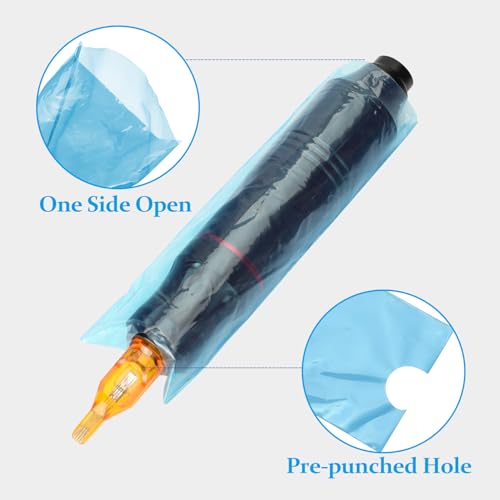 200pcs Tattoo Pen Machine Covers Disposable Cartridge Tattoo Machine Covers 1.77''x4.72" Tattoo Pen Bags for Tattoo Supplies Tattoo Machine Gun Accessories (200pcs Pen Bags)